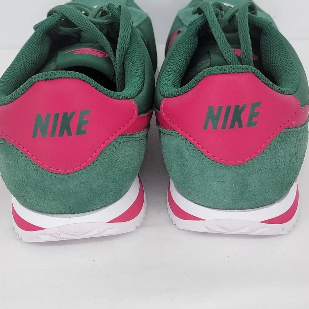 Nike Cortez TXT GS Gorge Green Wild Cherry Pink Sneakers Kids 7Y